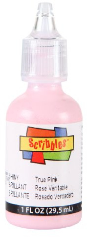 Scribbles 13903 3D Fabric Paint Shiny- True Pink