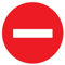 Novap 4060101 Panneau de Signalisation sens interdit, Blanc et Rouge