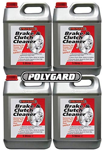 Polygard NMIS12200C x4 Workshop Brake and Clutch/Maintenance Cleaner, 5L Volume