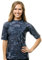 Aqua Design Rashguard für Damen, Schwimmshirt, kurzärmelig, Rashguard, UV-Schutz, Schwarzes Wasser, XX-Large