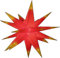 GURU SHOP Faltbarer Advents Leucht Papierstern, 3D Weihnachtsstern - Multipointer Rot-gelb, 60x60x60 cm, Papiersterne 60 cm