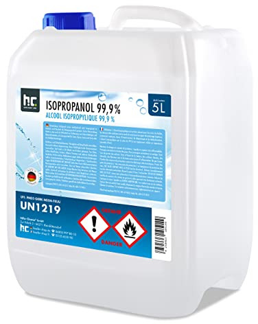 Höfer Chemie Isopropanol 99,9% (IPA) 4 X 5 L - Alcool Ispopropylique pour Nettoyer et Dégraisser - Solvant Puissant - Polyvalent
