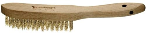 Stahlwille 77470001 13115 Brass Wire Brush, Premium Tool for Light Alloys, 280mm Length, Made in Germany