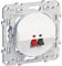 Schneider Electric - Odace - prise haut-parleur 1 sortie - blanc - fixation par vis - bornes pression - S520487