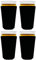 Coolie Junction Blank Neoprene Collapsible Pint Glass Coolie (4, Black)