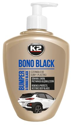 K2 Auto Reifenpflege, Gummipflege, Kunststoffpflege, Stoßstange färben, mit schwarzer Farbe 500ml