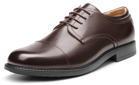 Bruno Marc Zapatos Vestir Homres Zapatillas de Cordones Oxfords Derby Zapatos Traje para Hombre Boda Marron Oscuro DOWNING-01 Talla 43.5EU/10US