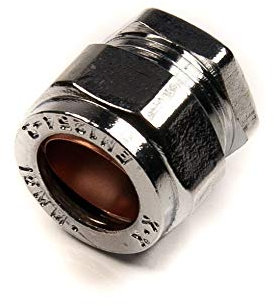 15mm Compression End Stop Stopend Cap Chrome