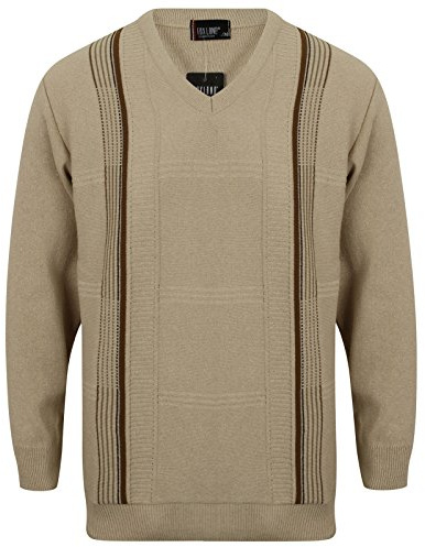 MyShoeStore Mens Striped V Neck Jumpers Pullover Long Sleeve Knitwear Formal Business Office Casual Basic Sweater Trendy Soft Elegant Knitted Comfy Fine Knit Top Big Size S-5XL