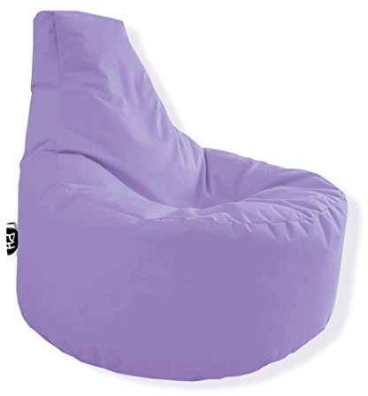 PATCH HOME Gamer Kissen & Lounge Sitzsack – befüllbar mit Reißverschluss, gefüllt mit Styropor, geeignet für In- & Outdoor. Perfekt als Gaming Sessel Sitzkissen (Flieder - Ø 75cm x Höhe 80cm)