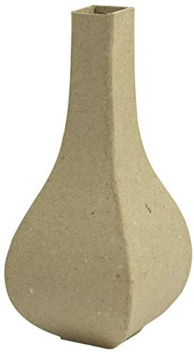 Decopatch Décopatch AC798C Vase Alice in Wunderland (aus Pappmaché, 5,3 x 5,3 x 12,5 cm, zum Verzieren und Personalisieren, wasserfest, ideal für Ihre Hausdeko) 1 Stück kartonbrau
