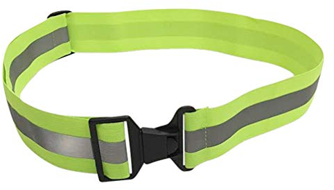 VORCOOL Reflektierende Gürtel Glow Laufband Einstellbare High Visibility Sicherheitsausrüstung für Jogging Reiten Gehen und Radfahren (Fluorescent Green)