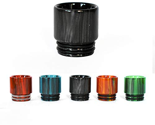 Vaportown 810 Harz Mundstücke kompatibel mit Zeus X Z Max Horizon Sakerz Master Falcon King Valyrian 2 Pro TFV9 TFV12 Prince Mesh Pro 2 Kylin M Dead Rabbit RTA Drip Tip (Schwarz)