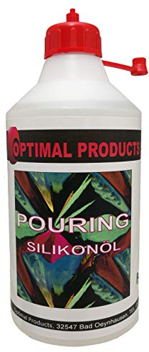 Optimal Products Huile de silicone 500 ml I Huile de silicone 100 % pure inodore I Très économique et facile à doser I Pour peinture acrylique fluide