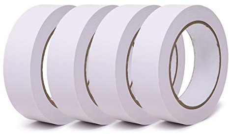 gws Putzband 4 Rollen PVC glatt weiß Abklebeband leicht abrollbar Maler-Schutzband in Profi-Qualität versch. Farben & Breiten je Rolle 33 m x 30 mm