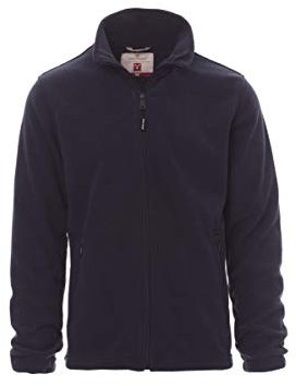 PAYPER Nepal Felpa Pile Uomo Donna 100% Poliestere Chiusura Zip Elastici stringi Polso Tasche Laterali Blu Navy (L)