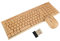 Tosuny Wireless Keyboard und Maus Combo, ultradünne Bambus Tastatur und Maus KG201 + MG94-N Wasserdicht für Computer, Laptop und PC