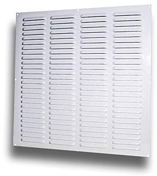 K-TECH-PRO Rejilla de ventilación (metal, 400 x 400 mm), color blanco