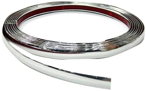Zierleiste Chromleiste Auto Styling Strip 5m x 15mm Universal AutoHobby Chrom Selbstklebend Chromstreifen Flexibel Klebeband Leisten Aufkleber Silber