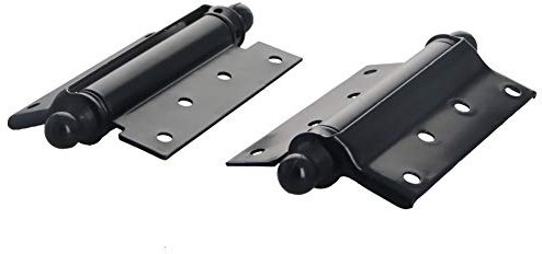 MroMax - Bisagra de resorte de metal para puerta de ventana, 1,9 cm de largo, color negro, 2 unidades