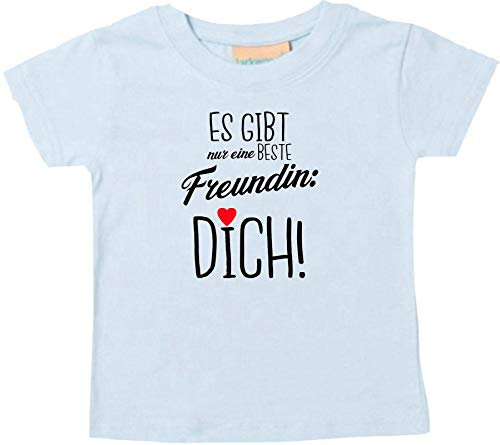 Shirtstown Bébé Kids-T, ES Apporte Seulement Un/Une Le Meilleur Amie : Dich Famille - Hellbau, 12-18 Monate