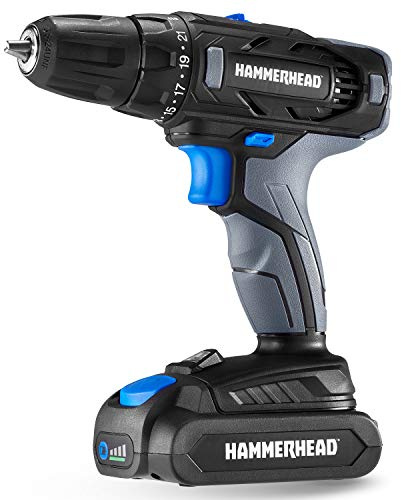 Hammerhead 20V 2-Speed Cordless Drill Driver Kit with 1.5Ah Battery and Charger - HCDD201