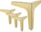 La Vane 4er Set Metall Möbelfüße (17cm Höhe) Gold - Diamant-Dreieck Design für Schrank, Sofa, Couch & Regal | Stabile Ersatzbeine mit Schrauben | Einfache DIY Montage