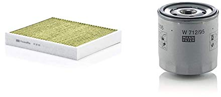 Original MANN-FILTER Innenraumfilter FP 26 010 – FreciousPlus Biofunktionaler Pollenfilter – Für PKW & Ölfilter W 712/95 – Für PKW