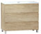 BAIKAL Conjunto de Mueble de Baño LESI. Compuesto por Mueble con Patas y Lavabo Cerámico. Tres Cajones. Melamina 16mm. Mueble MONTADO. Fondo 46cm 100 cm Nature