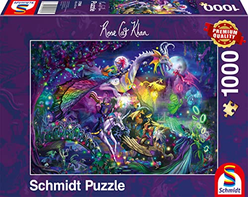 Schmidt Spiele 57586 Rose Cat Khan, Sommernachtszirkus, 1000 Teile Puzzle