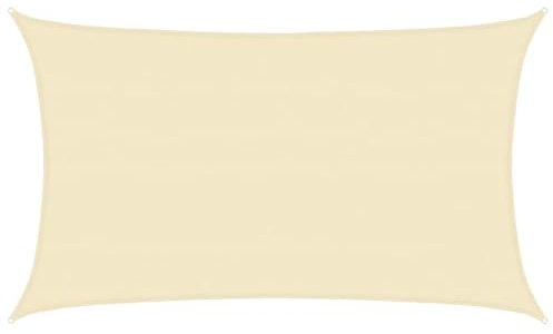 vidaXL Sonnensegel 160 g/m² Creme 5x8 m HDPE
