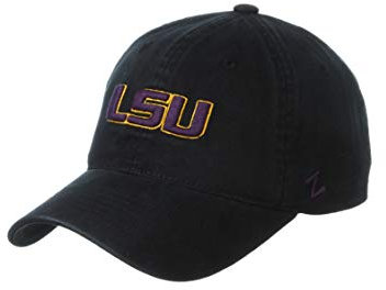 Zephyr NCAA LSU Tigers Mens Adjustable Scholarship Hat Black, LSU Tigers Black, Adjustable
