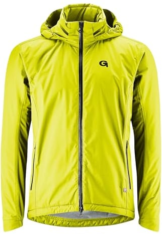 Gonso Save Therm, Herren Fahrradjacke, Wasserdichte Regenjacke, Wasserdicht bis 10.000 mm & winddicht, G-Tex, Warme Primaloft Silver Insulation, Weite Passform, PFC-frei, Gelb, Gr. XXL