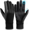 OZERO Warm Winter Gloves: Anti Slip Touchscreen Gloves Waterproof and Windproof Thermal Cycling Glove Cold Weather Running Gloves for Men Women Outdoor Walking Biking Driving - Black (XXL)