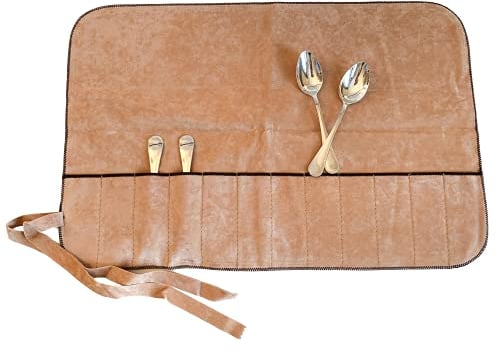 Hagerty Silver Guard Cutlery Roll Housse pour couverts en argent ou argentés I 48x32 cm I Rangement pratique avec protection anti-ternissement I 12 compartiments pour cuillères à café