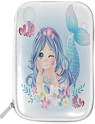 RXYY Federmäppchen mit niedlichem Ozean-Mixi-Blumen, Stifttasche mit Reißverschluss, Schreibwaren, Reisetasche, Organizer, Pinsel, Kosmetik-Stifttasche für Schule, Mädchen, Jungen