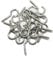 fiXte 20 x ganci a vite e occhielli in filo metallico per tende, 10 x ganci e 10 x occhi 25 mm