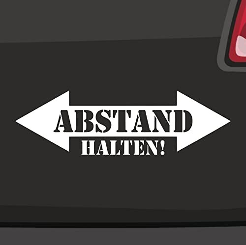 Abstand Halten Aufkleber -6 Größen 21 Farben- Achtung Hinweis Sticker Back Up