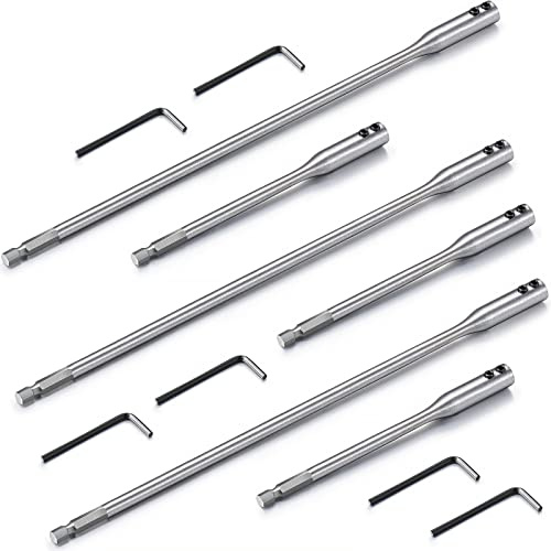 Drill Bit Extension 6, 12 Inch High Carbon Steel Drill Bit with Wrench Key for Wood Turners Construction Accessories(12 Pieces)