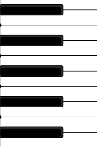 Piano Keyboard Notebook: Black And White Keyboard Collage Ruled Notebook, 6x9 Inches, 120 Pages, Lined Notebook With Music Motive Good For School, College, Work Or Private Use