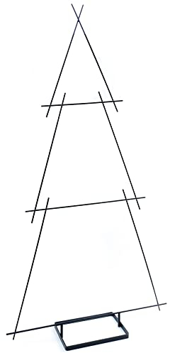 Spetebo Design Metall Tannenbaum schwarz - 148 cm - Weihnachts Ständer zum Beschmücken - Deko Tanne für Zierschmuck und Christbaumkugeln