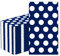 DYLIVeS 100 Stück marineblaue und weiße gepunktete Gästehandtuch-Servietten, Einweg-Handtücher, Papierserviette für Ostern, Picknick, Mittagessen, Cocktail, Geburtstag, Partyzubehör, 3-lagig