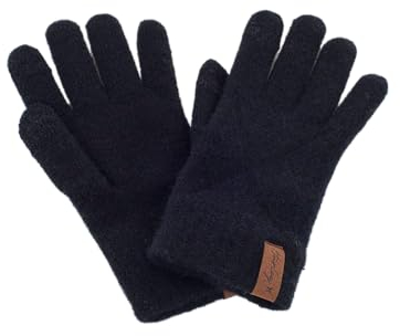 Hurley Damen W Gewebte Strickhandschuhe Handschuhe für kaltes Wetter, Schwarz, Einheitsgröße