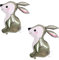 Finypa Hasen-Luftballons, Osterhasen-Form, Mylar-Folie, Partyzubehör, Waldtiere, Babyparty, Geburtstagsparty-Dekoration, 81,3 cm, 2 Stück