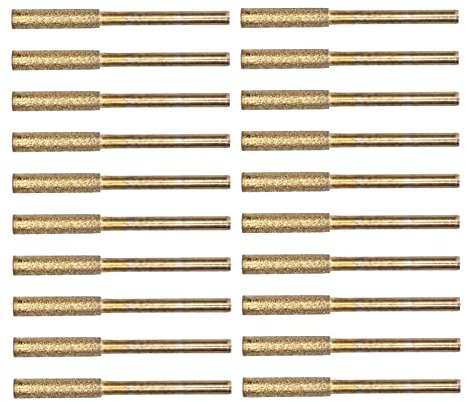20Pcs Diamant Kettensägenschärfer, Chainsaw Sharpener Kettensäge Schärfgerät Kettenschleifer Schleifstein für Kettensägen zum Schärfen und Schleifen (4mm)