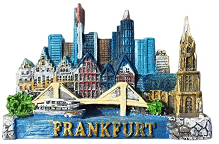 Frankfurt Deutschland Kühlschrankmagnet Reise Souvenir Kühlschrank Dekoration 3D Magnet Aufkleber Handgemalt Handwerk Kollektion