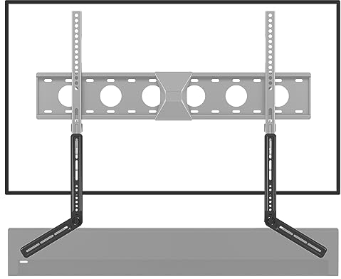 XINLEI Soundbar Halterung für die Montage über oder unter TV, Universal Soundbar TV Halterung Verstellbare für die meisten 23-65 TVs,Wandhalterung Soundbar Montagehalterung, bis zu 10 kg