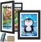 Kids Artwork Display Frame, 2 Pack A4 Kids Art Frames, Fillable Front Opening Picture Frames for Multiple Pictures(50-100), Mount for Hang or Stand Display Children's Drawings, Art Projects, Black