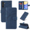 Reshias Coque pour Samsung Galaxy A15 4G / 5G avec 1 Pièce Protection Écran en Verre Trempé, Housse PU Cuir à Rabat Flip, Étui Support et Portefeuille Fonction (Bleu)