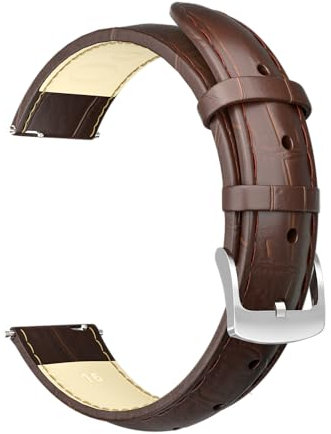 RBIPO 16mm Leder Uhrenarmband Alligator Narbe Schnellspanner Ersatz Uhrenarmband für Männer und Frauen